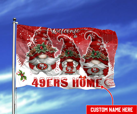 San Francisco 49ers Christmas Personalized Flag BGFLAG552