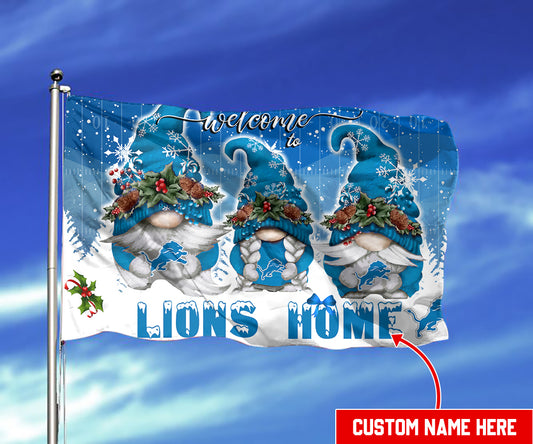 Detroit Lions Christmas Personalized Flag BGFLAG553