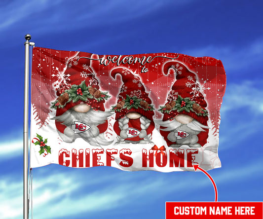 Kansas City Chiefs Christmas Personalized Flag BGFLAG554
