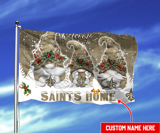 New Orleans Saints Christmas Personalized Flag BGFLAG559