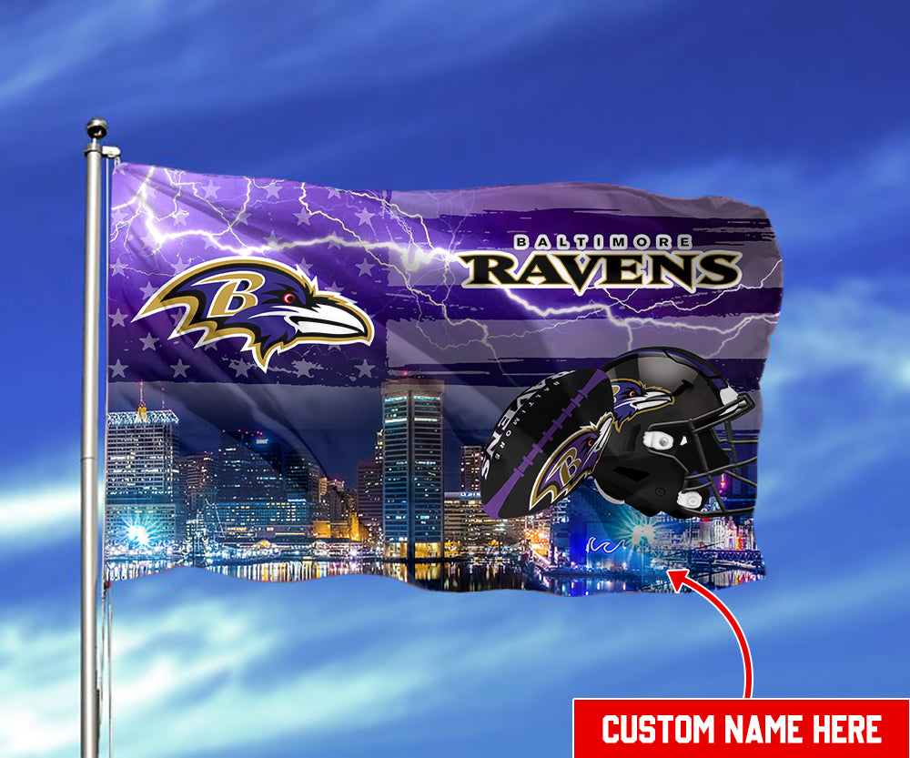 Baltimore Ravens Personalized Flag BGFLAG560