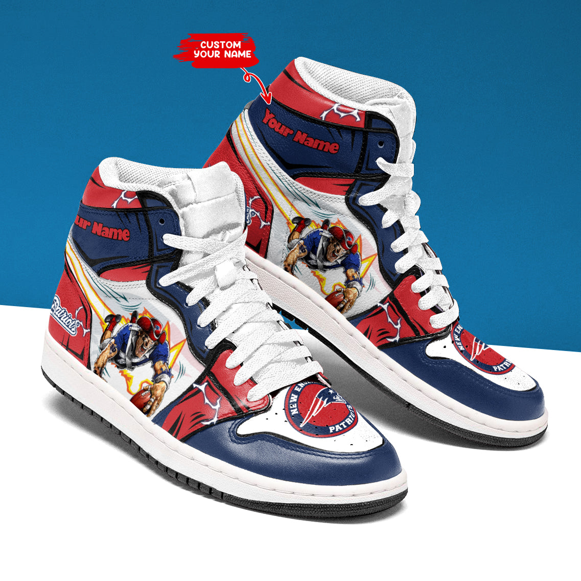 New England Patriots Personalized JShoes BG030