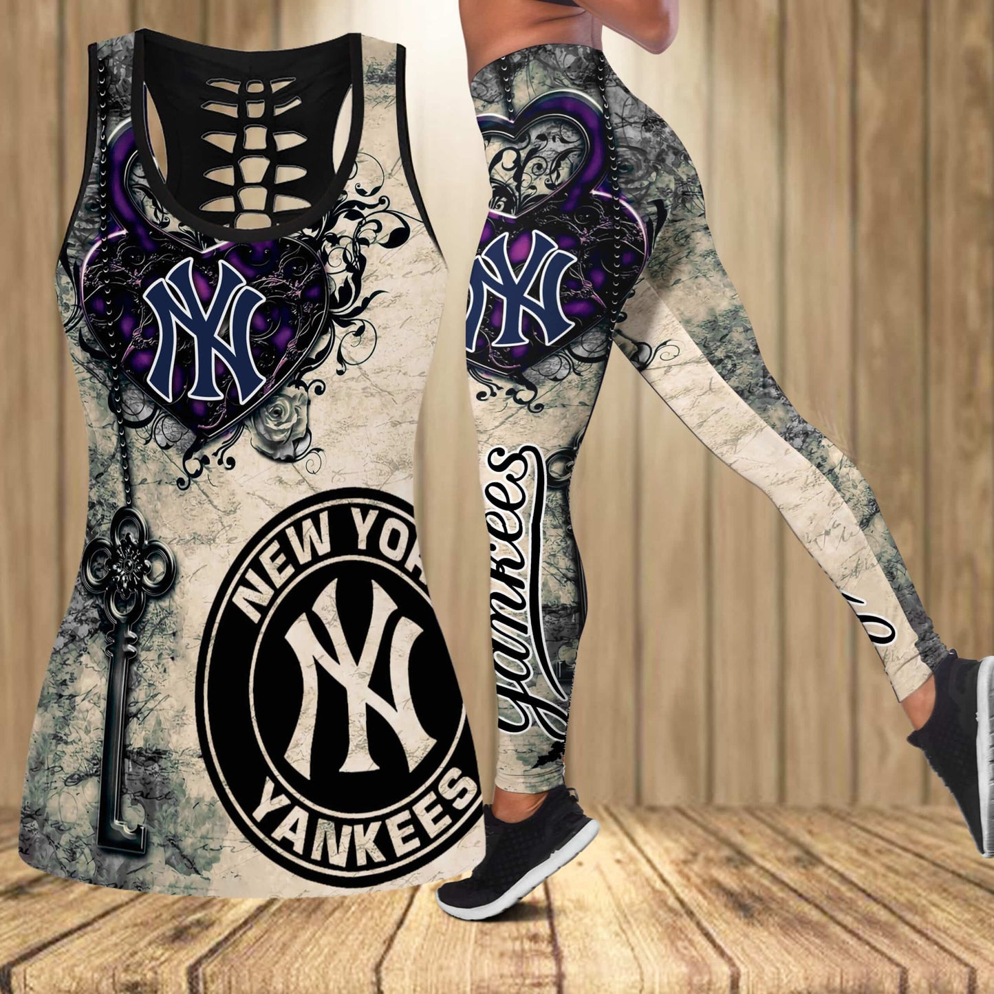 New York Yankees Leggings And Tank Top BG275