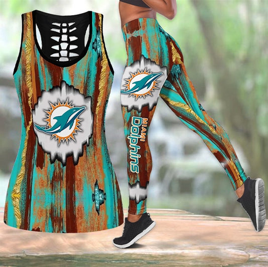 Miami Dolphins Leggings And Tank Top BG276