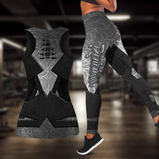 Las Vegas Raiders Combo Tank Top And Leggings BG313