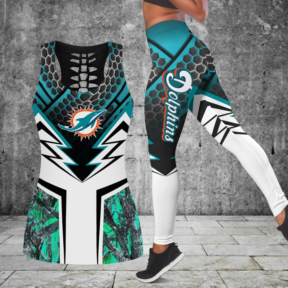 Miami Dolphins Combo Tank Top And Leggings BG318