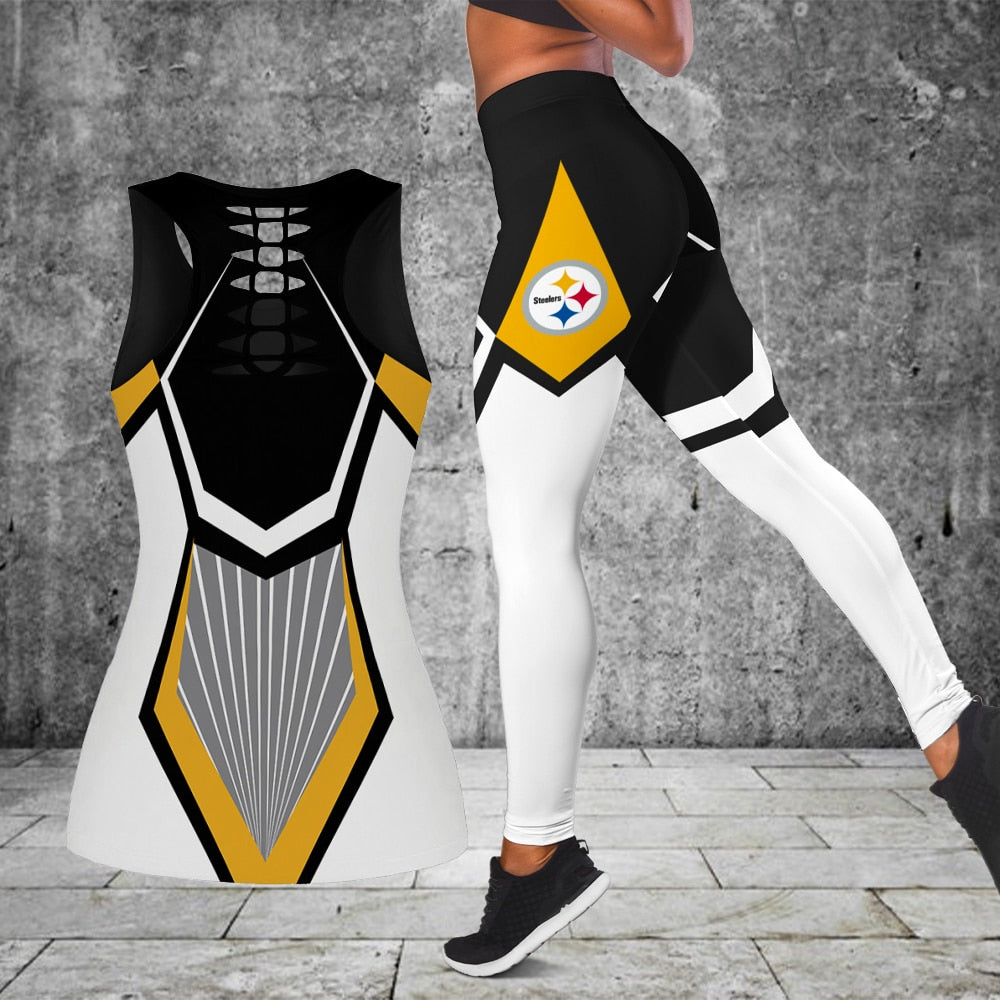Pittsburgh Steelers Combo Tank Top And Leggings BG326