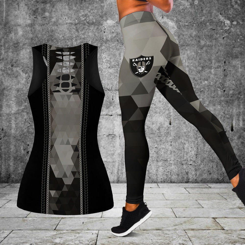 Las Vegas Raiders Combo Tank Top And Leggings BG329