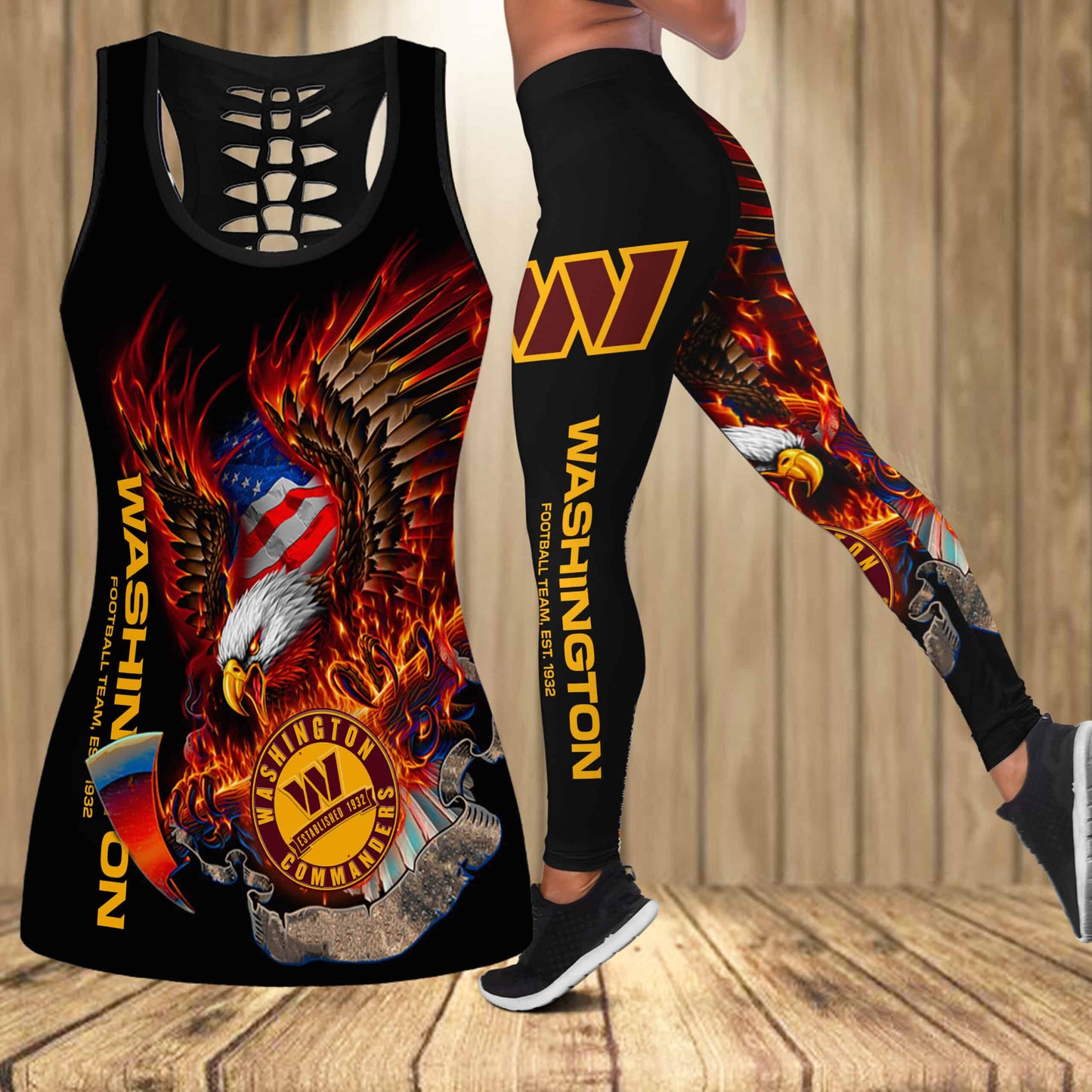 Washington Commanders Combo Tank Top And Leggings BG337