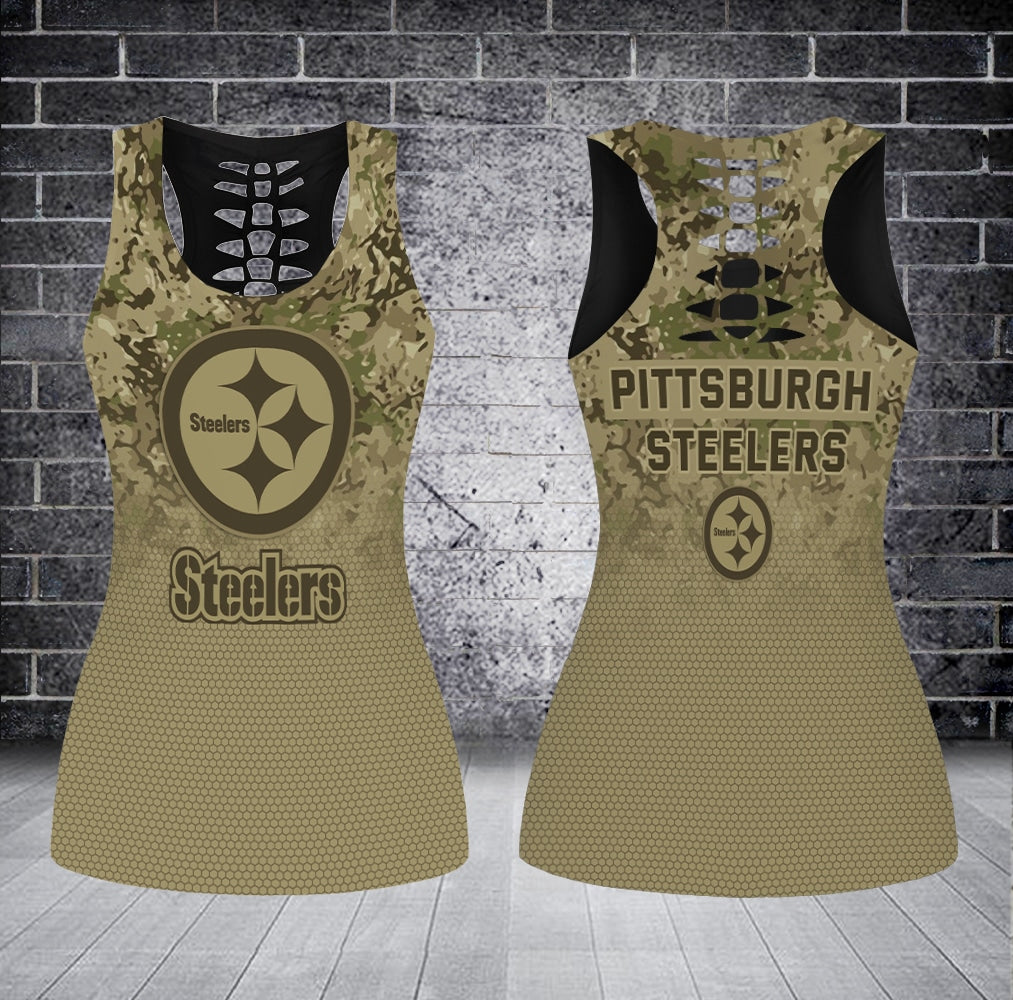 Pittsburgh Steelers Combo Tank Top And Leggings BG341