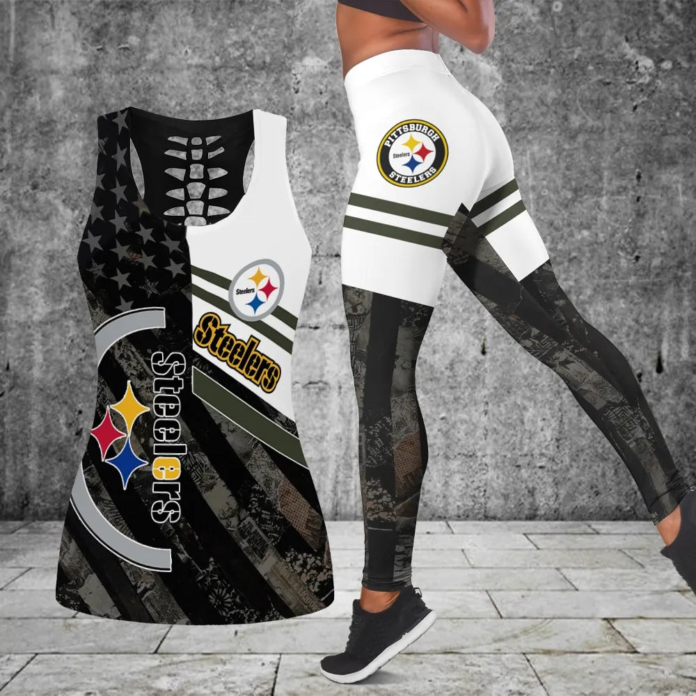 Pittsburgh Steelers Combo Tank Top And Leggings BG344