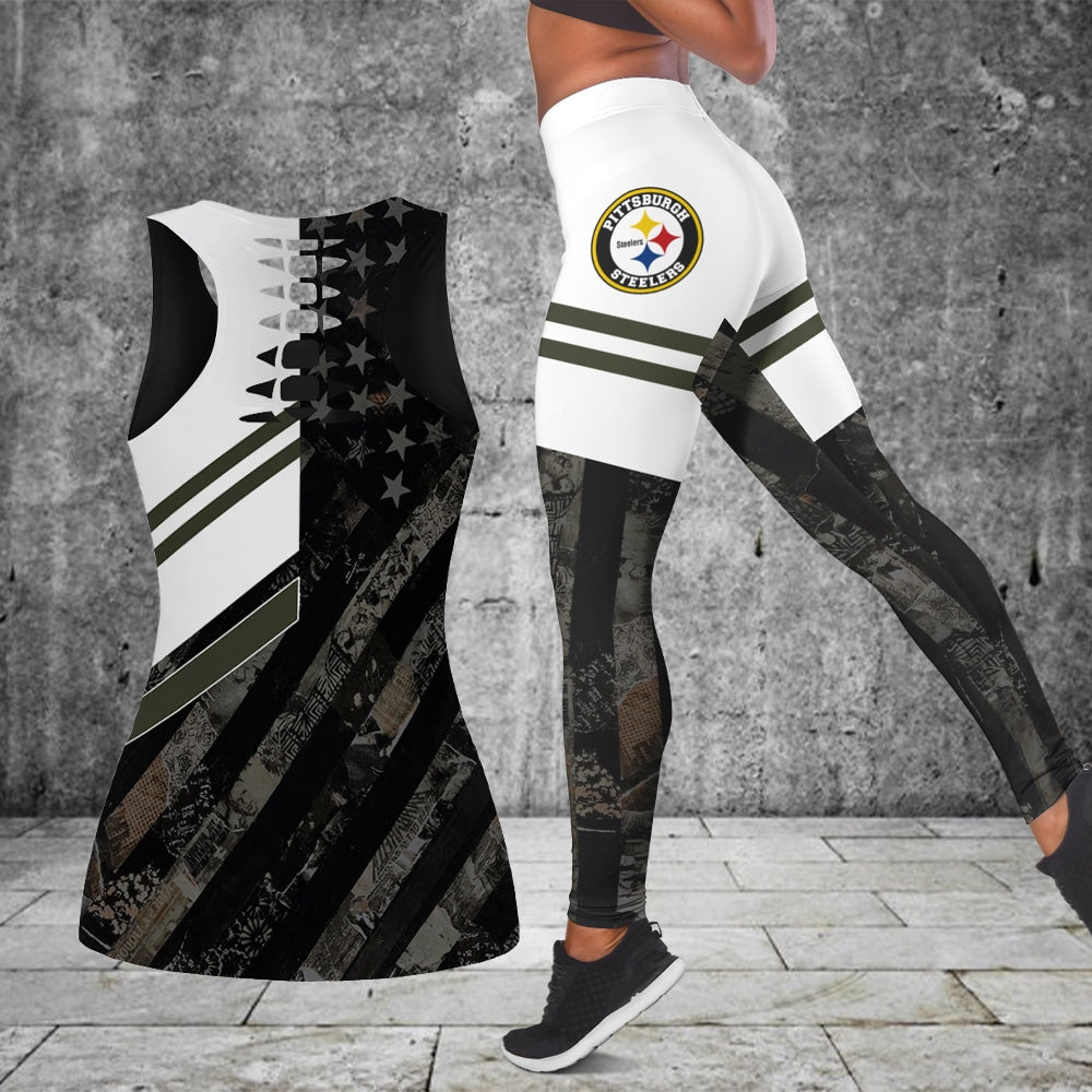 Pittsburgh Steelers Combo Tank Top And Leggings BG344