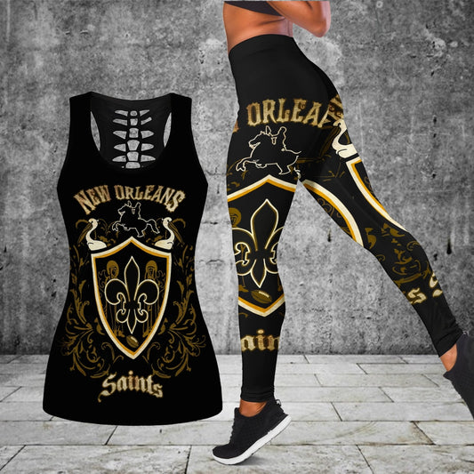 New Orleans Saints Combo Tank Top And Leggings BG347