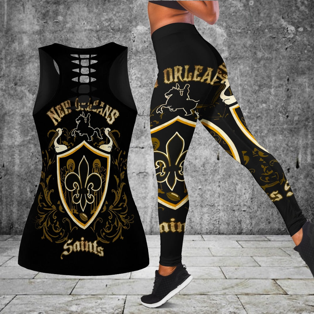 New Orleans Saints Combo Tank Top And Leggings BG347