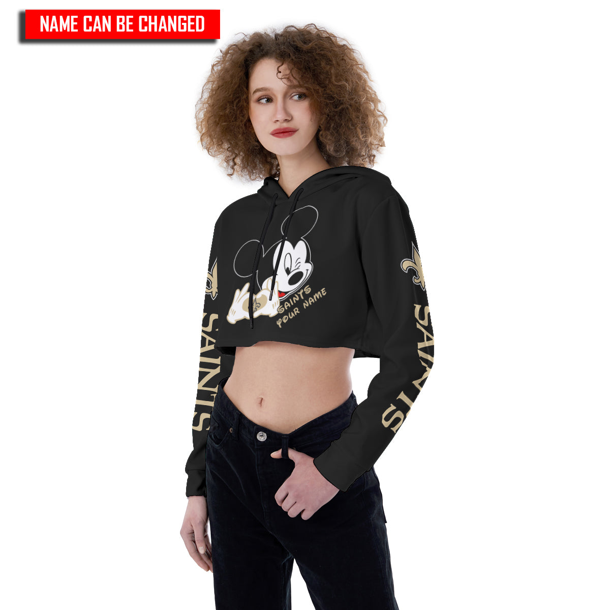New Orleans Saints Personalized Combo Croptop Hoodie And Leggings BG348