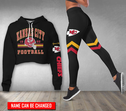 Kansas City Chiefs Personalized Combo Croptop Hoodie And Leggings BG349