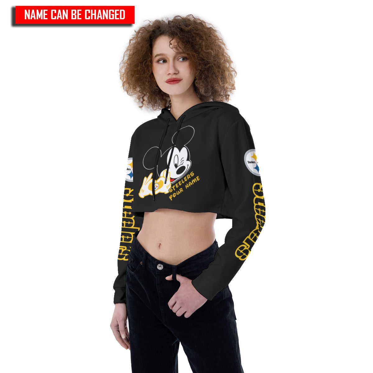 Pittsburgh Steelers Personalized Combo Croptop Hoodie And Leggings BG350