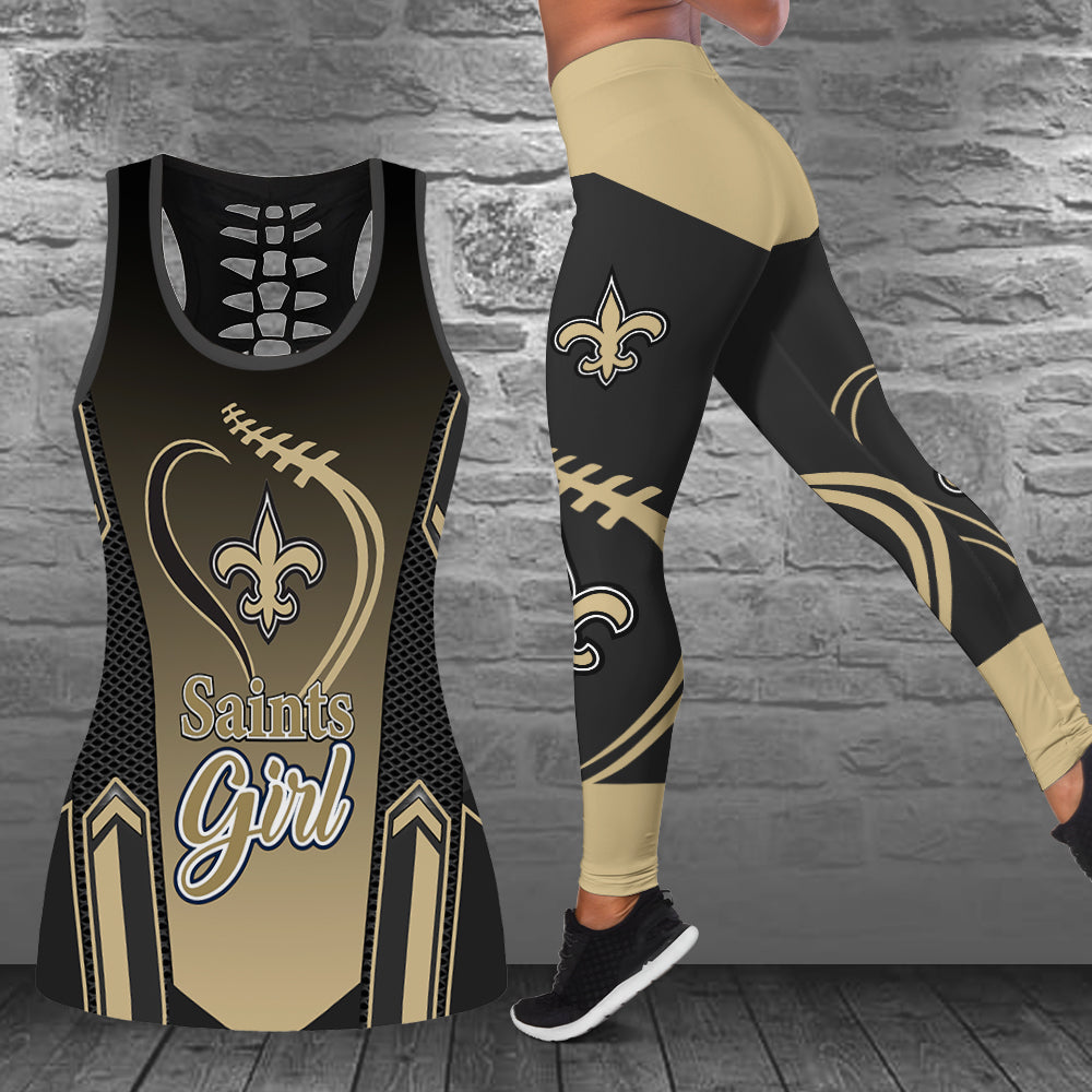 New Orleans Saints Combo Tank Top And Leggings BGLG359+BGTT359