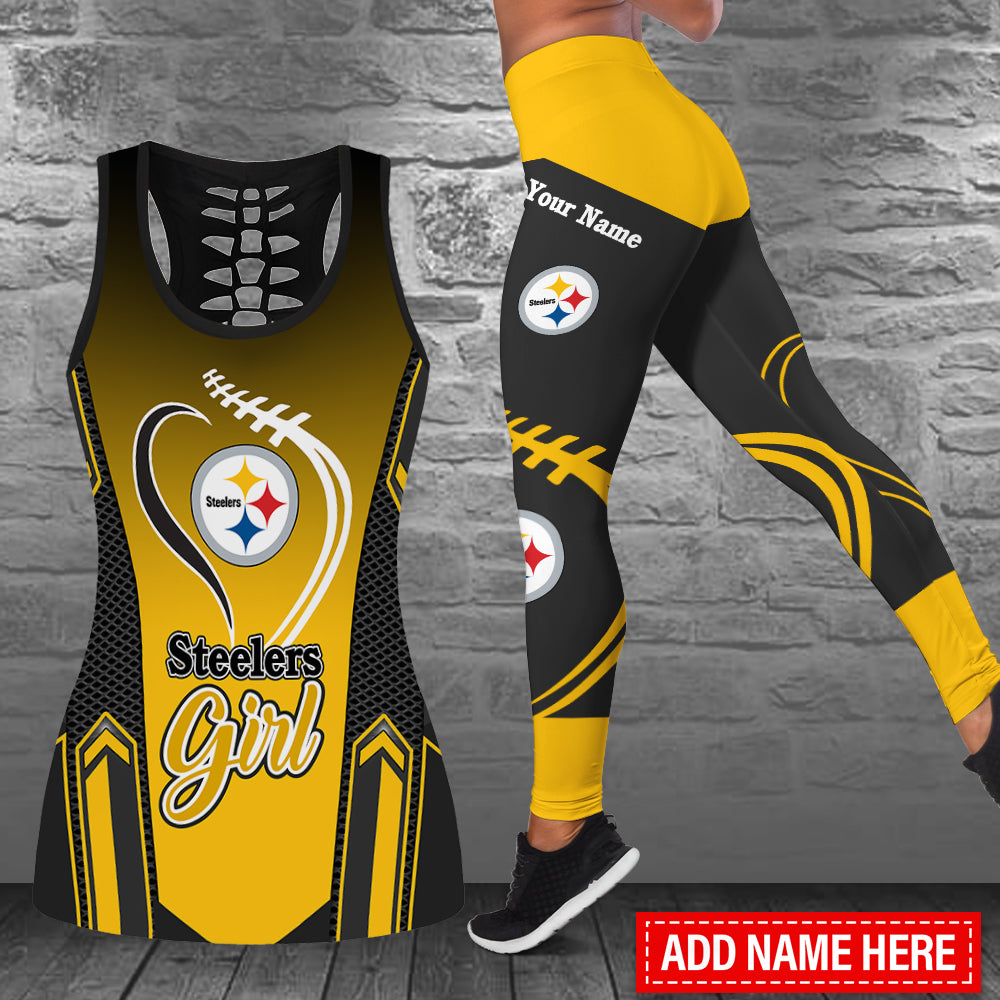 Pittsburgh Steelers Personalized Combo Tank Top And Leggings BGLG360+BGTT360