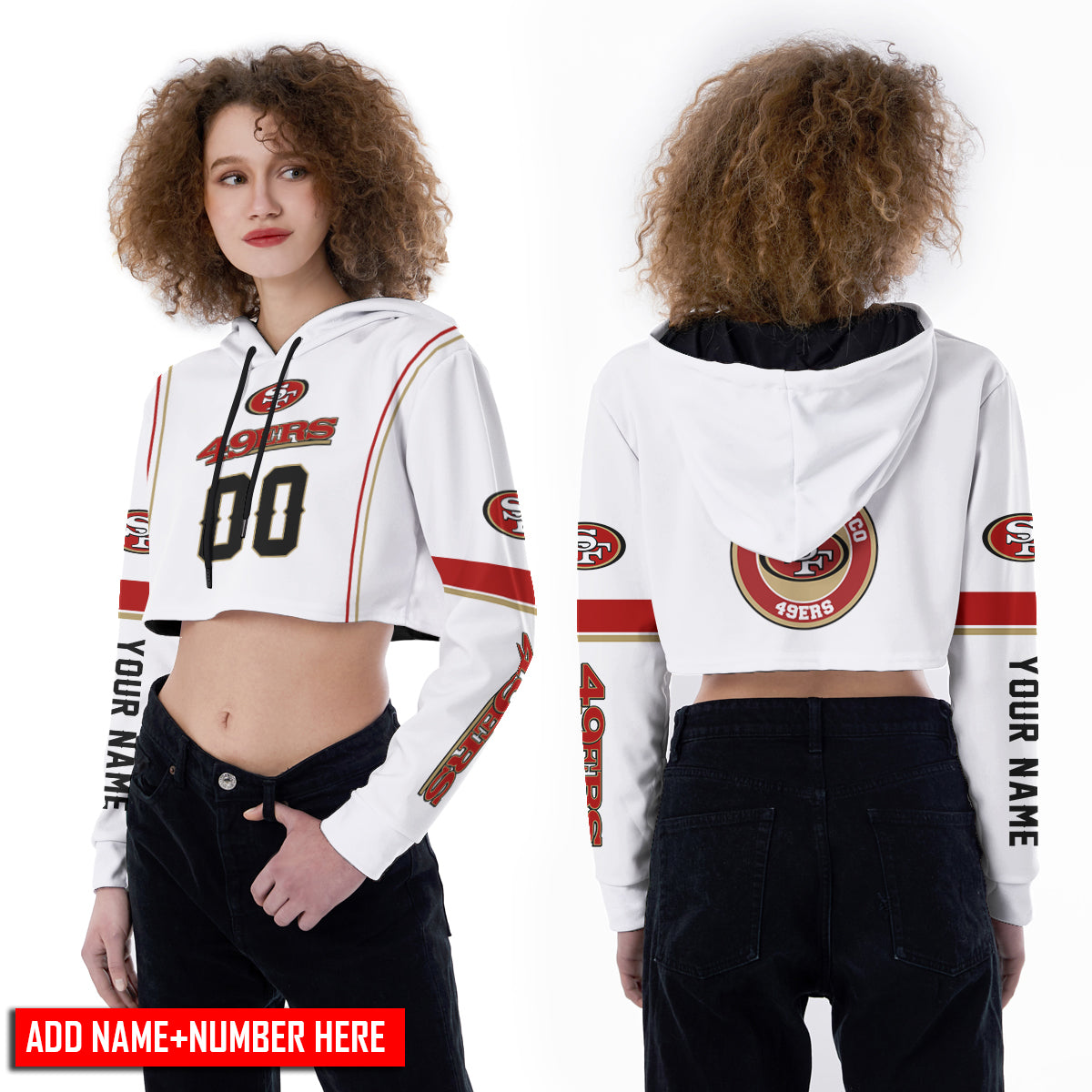 San Francisco 49ers Personalized Combo Croptop Hoodie And Leggings BGLG379+BG2CHD379