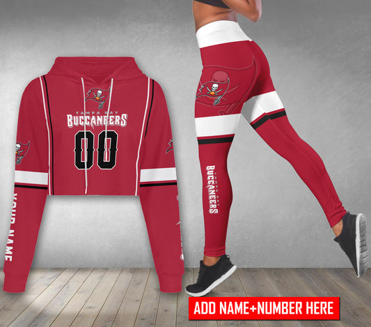 Tampa Bay Buccaneers Personalized Combo Croptop Hoodie And Leggings BGLG380+BG2CHD380
