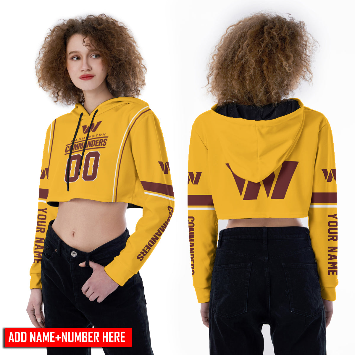 Washington Commanders Personalized Combo Croptop Hoodie And Leggings BGLG381+BG2CHD381