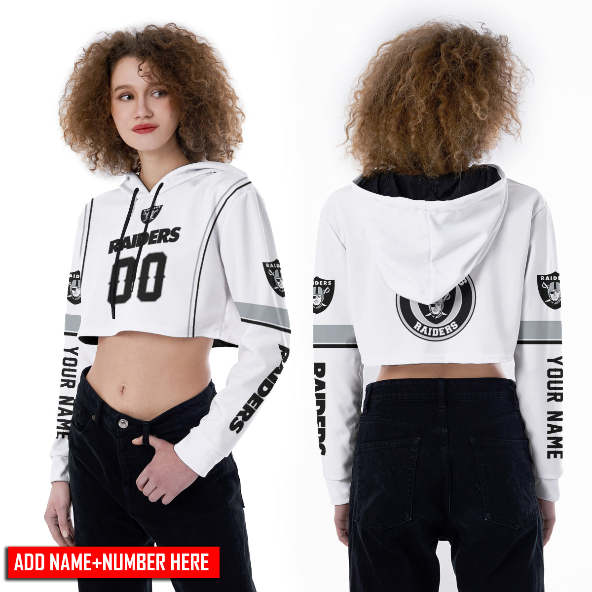 Las Vegas Raiders Personalized Combo Croptop Hoodie And Leggings BGLG384+BG2CHD384