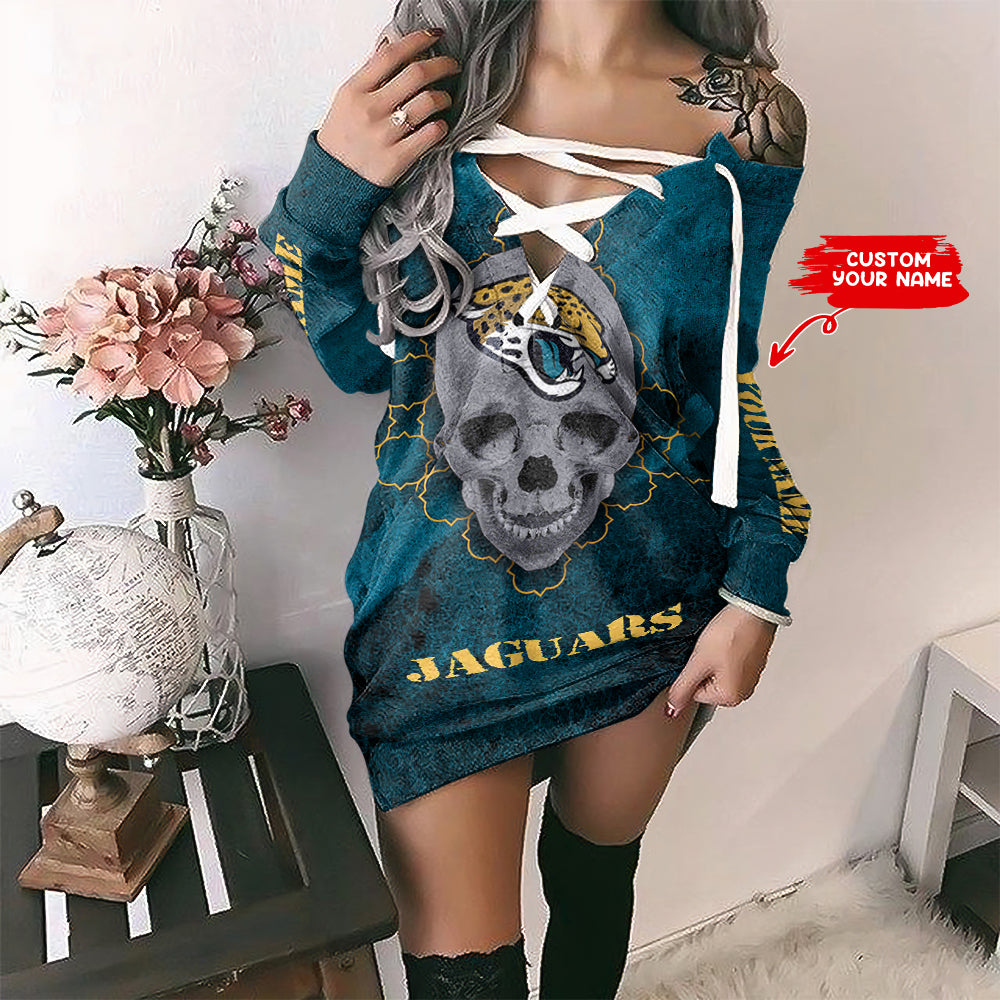 Jacksonville Jaguars Personalized Lace-Up Sweatshirt BGLU029