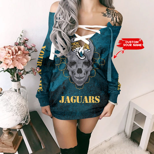 Jacksonville Jaguars Personalized Lace-Up Sweatshirt BGLU029