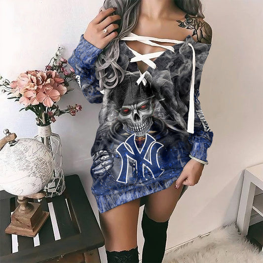 New York Yankees Lace-Up Sweatshirt BGLU035