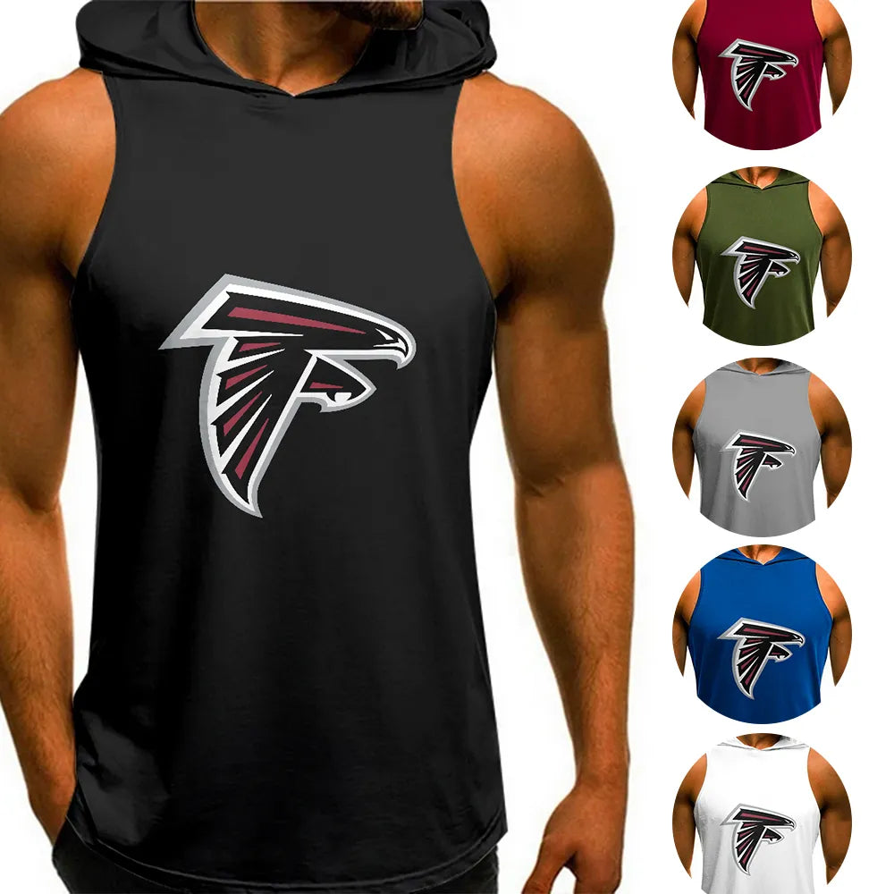 Atlanta Falcons Man Gym-Sport Hoodie Vest BGMGSH012