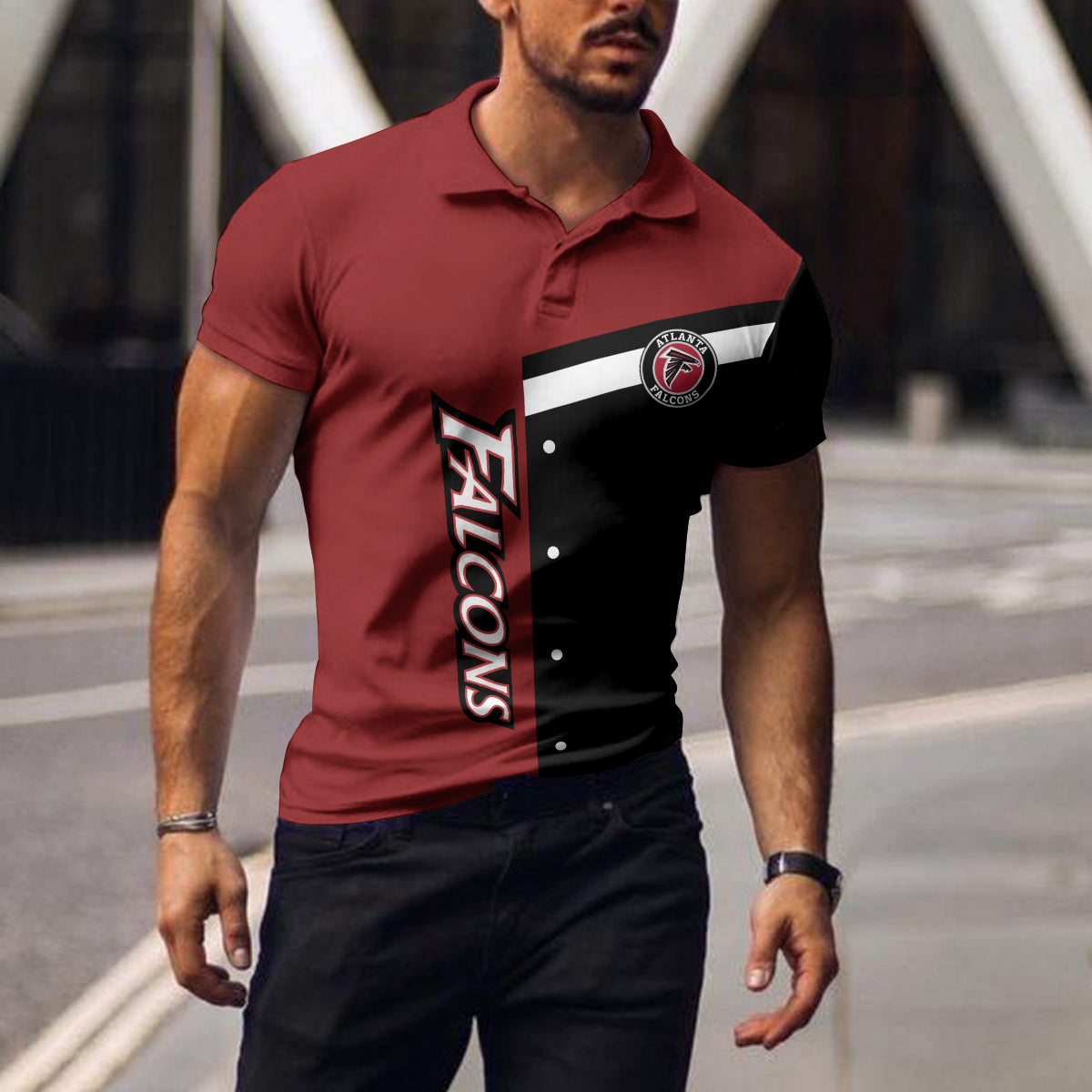 Atlanta Falcons Polo T-shirt BGPLS103