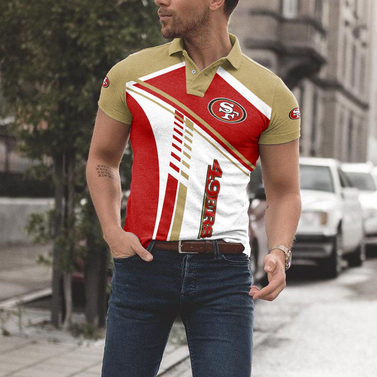 San Francisco 49ers Polo T-shirt BGPLS109