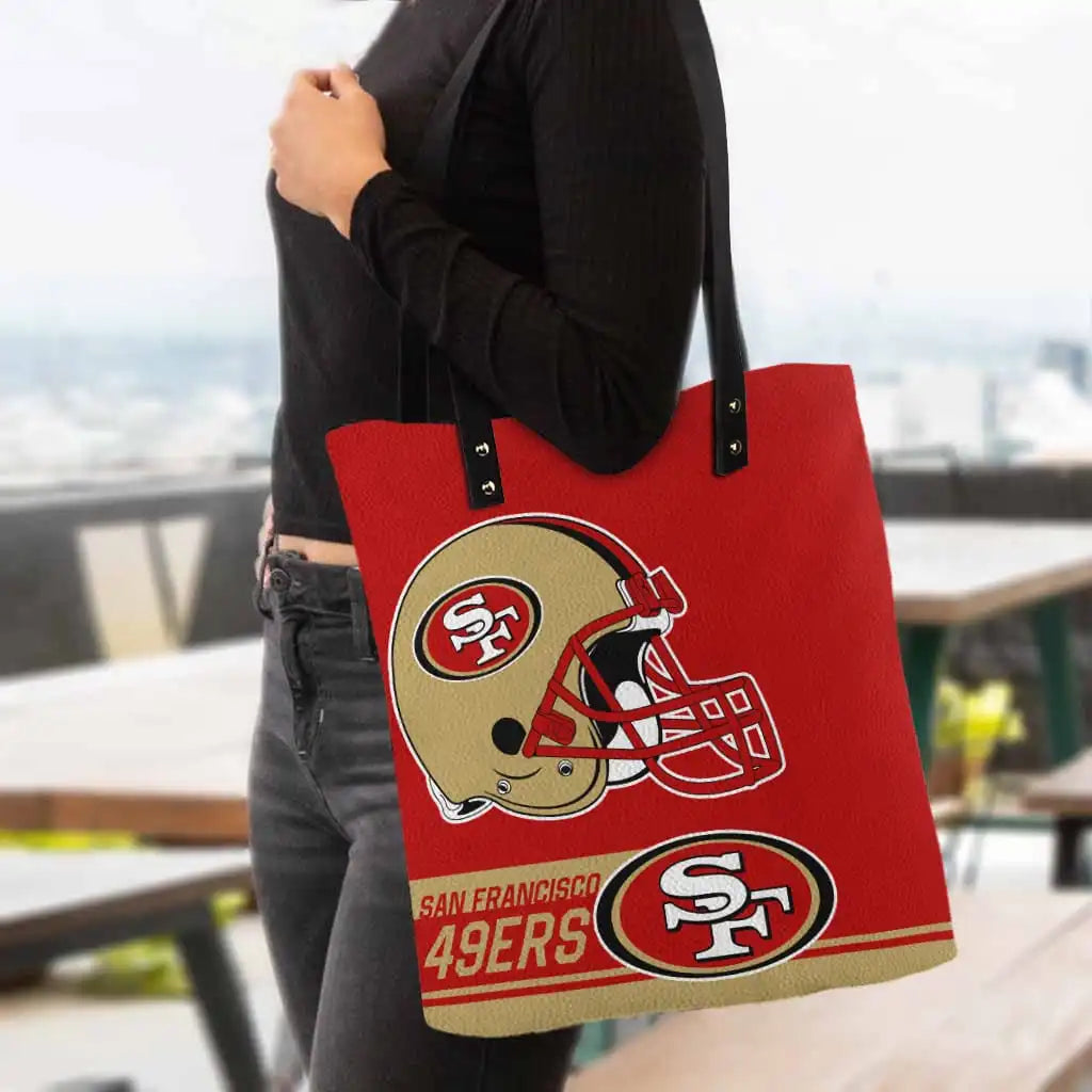 San Francisco 49ers Personalized PU Shopping Fashion Tote Bag BG01