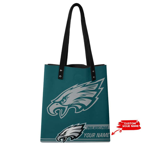 Philadelphia Eagles Personalized PU Shopping Fashion Tote Bag BG06