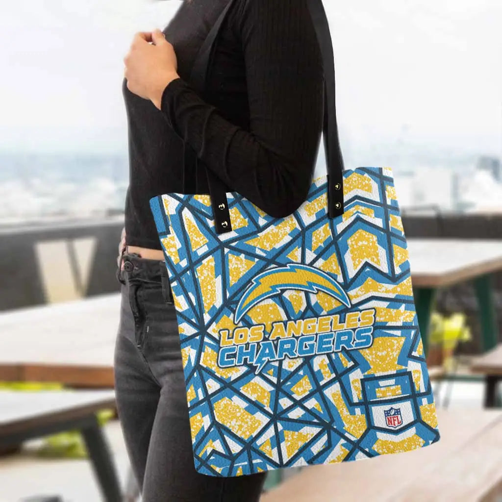 Los Angeles Chargers PU Shopping Fashion Tote Bag BG09