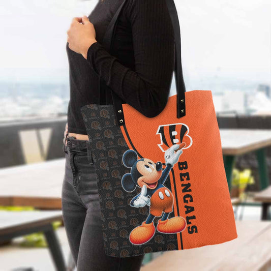 Cincinnati Bengals PU Shopping Fashion Tote Bag BG18