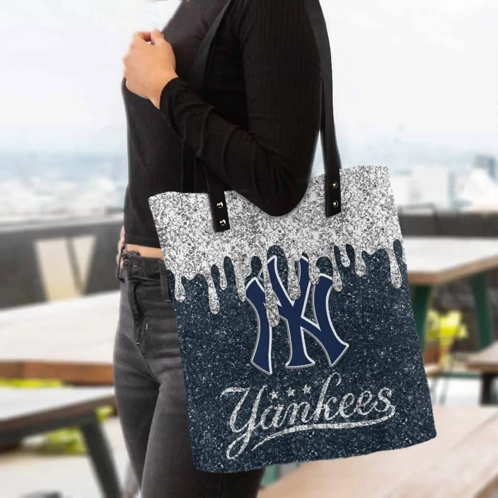New York Yankees Personalized PU Shopping Fashion Tote Bag BG22