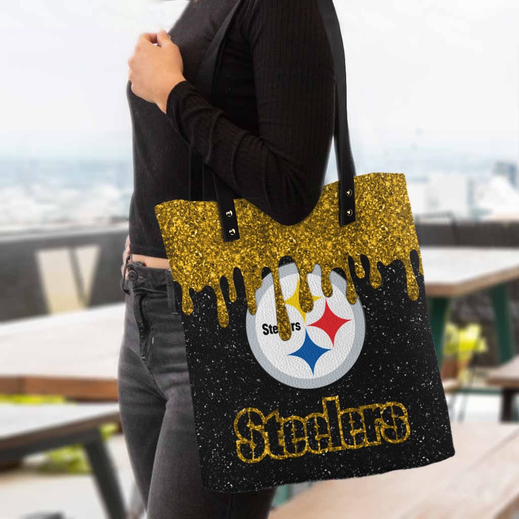 Pittsburgh Steelers Personalized PU Shopping Fashion Tote Bag BG25