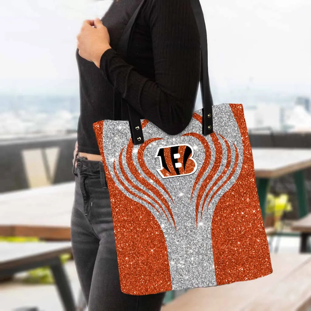 Cincinnati Bengals PU Shopping Fashion Tote Bag BG26