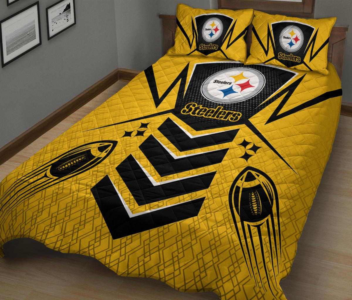 Pittsburgh Steelers Personalized Quilt Set BG149