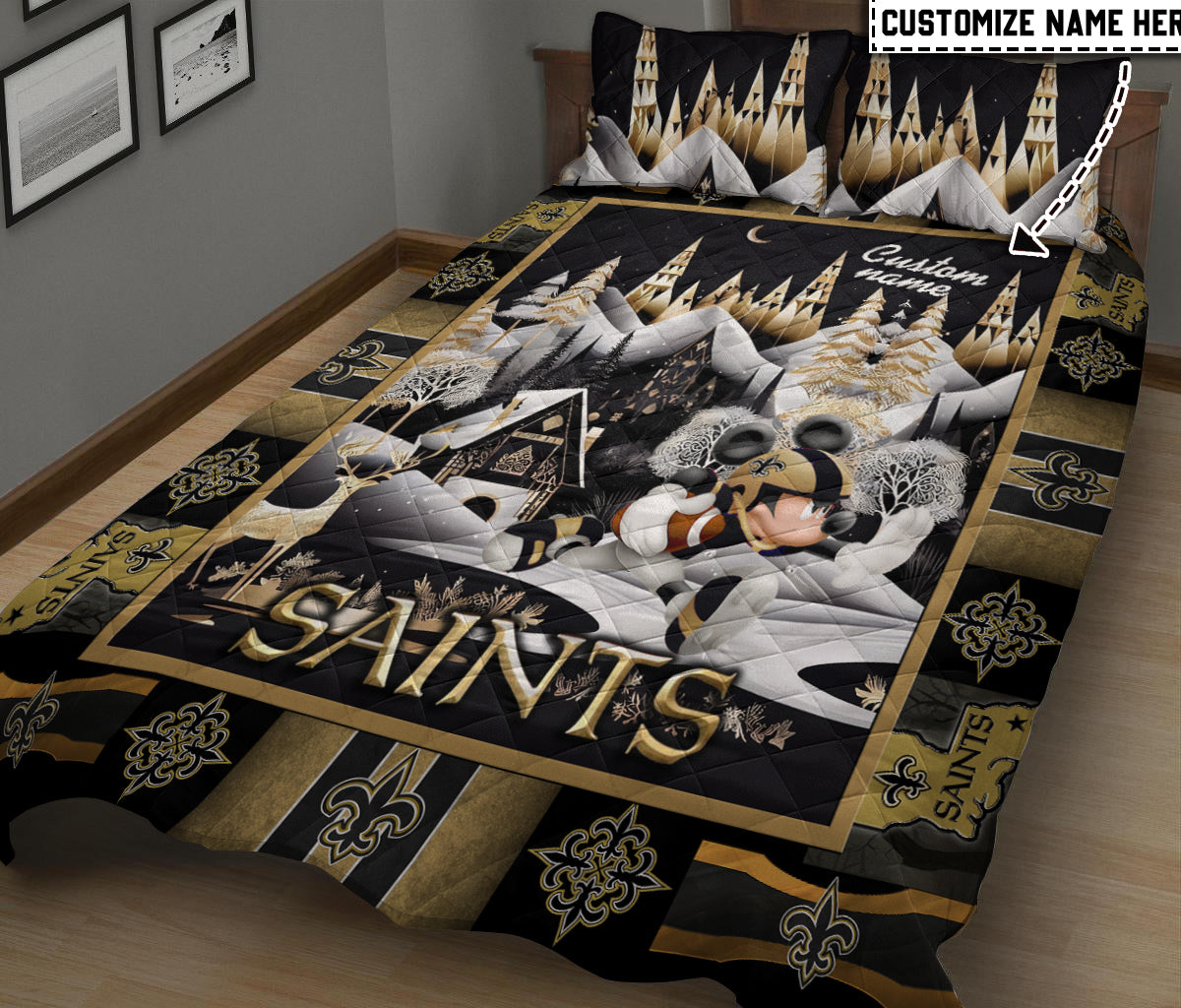 New Orleans Saints Personalized Quilt Set BG154
