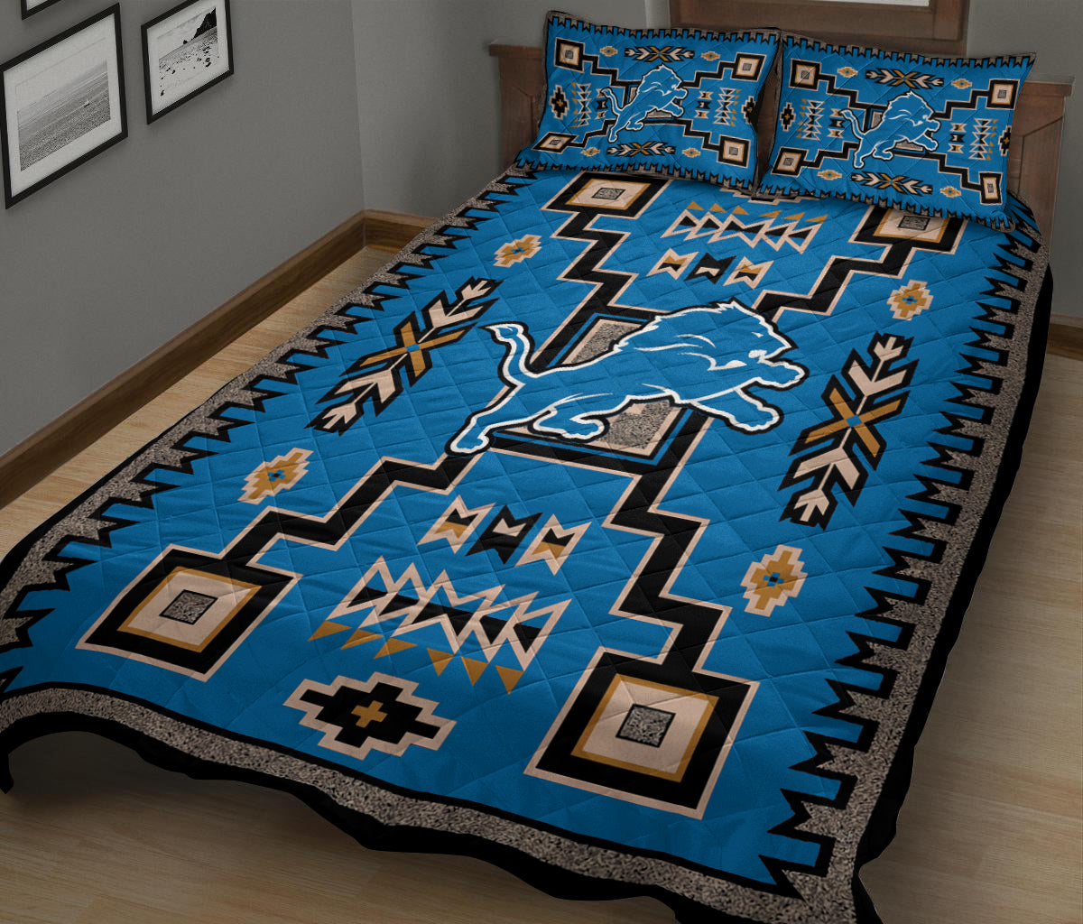 Detroit Lions Quilt Set BGQS162