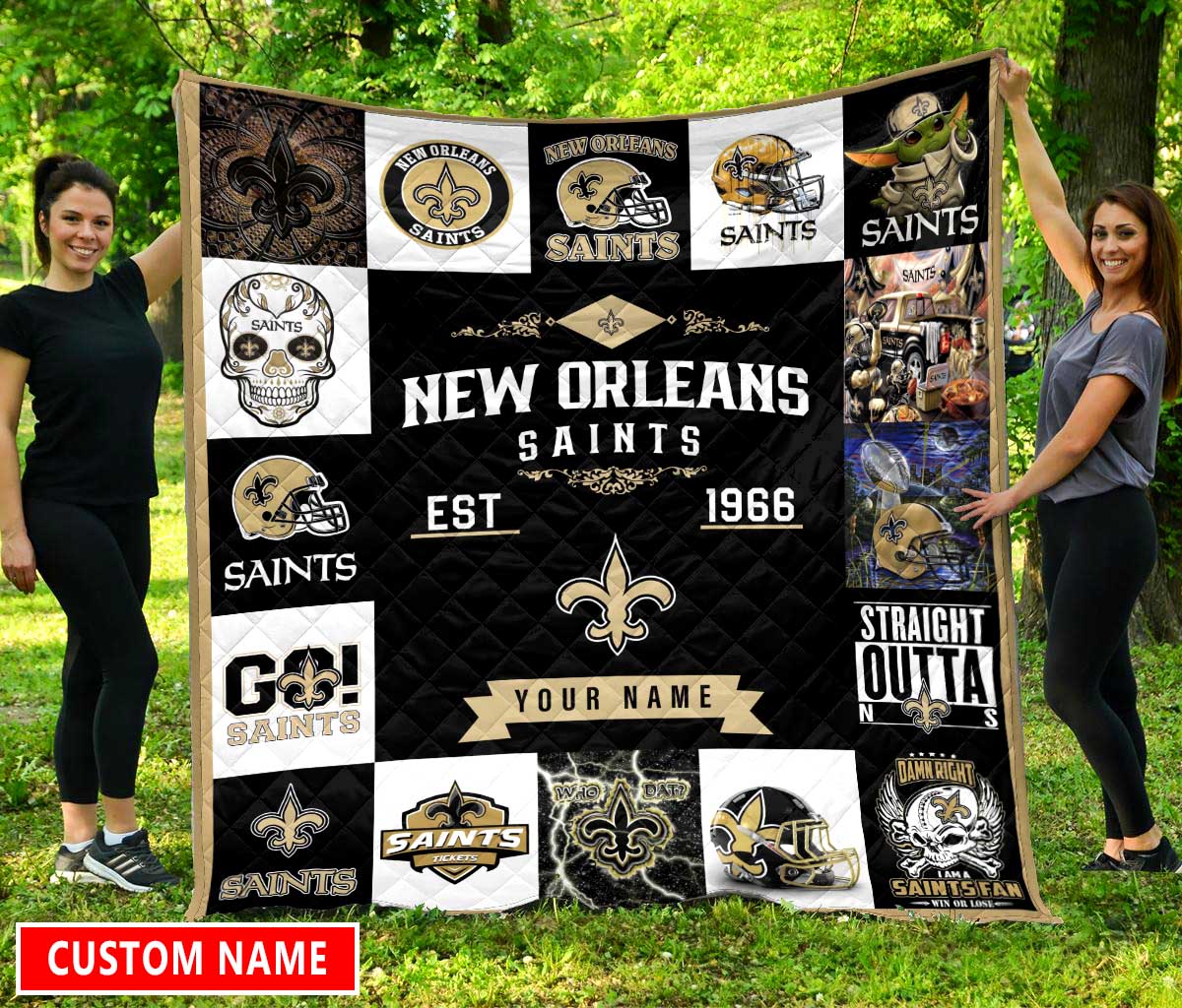 New Orleans Saints Personalized Premium Quilt BGQUILT120