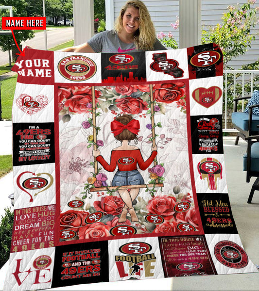 San Francisco 49ers Personalized Premium Quilt BGQUILT125
