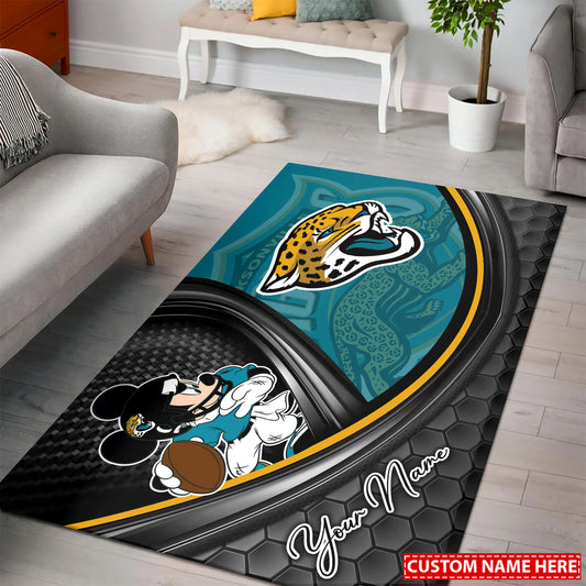 Jacksonville Jaguars Personalized Rectangle Rug 95