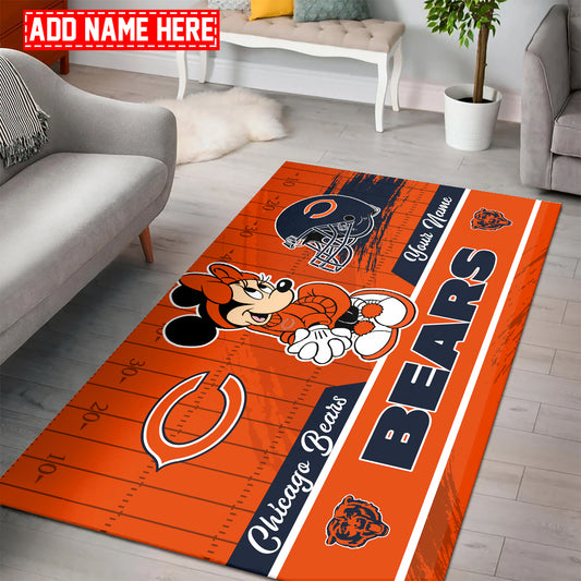Chicago Bears Personalized Rectangle Rug BGRERUG100