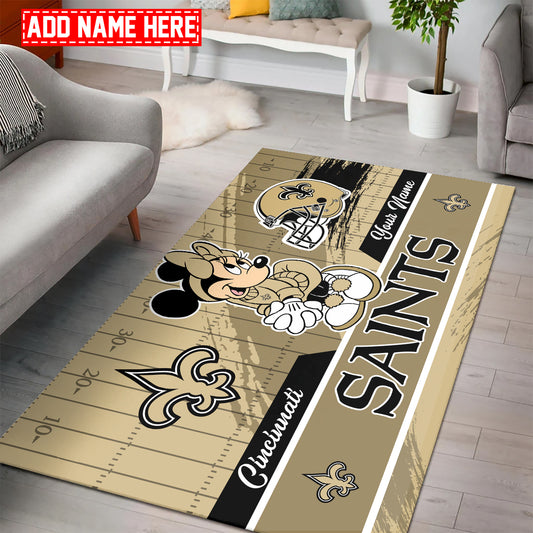 New Orleans Saints Personalized Rectangle Rug BGRERUG106