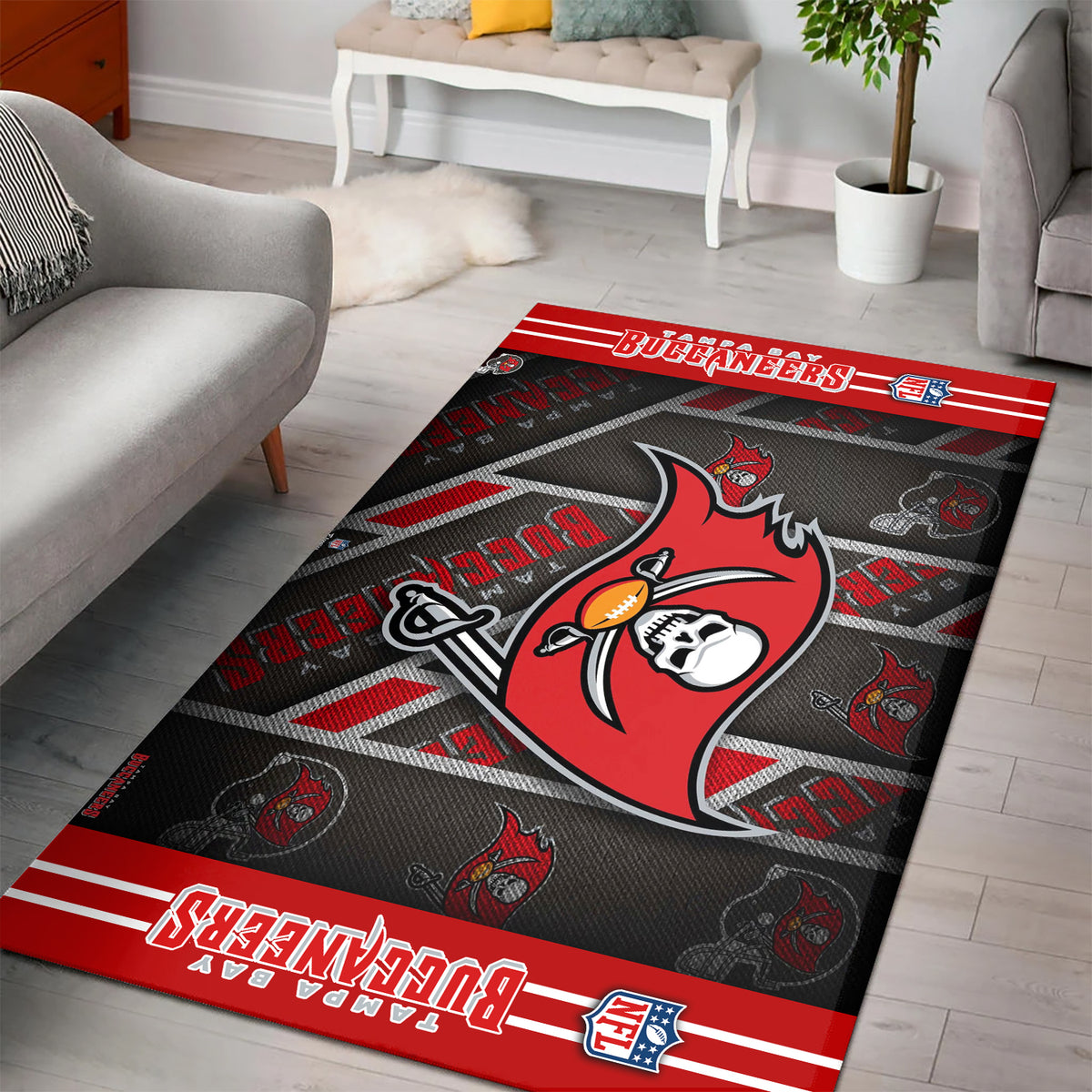 Tampa Bay Buccaneers Rectangle Rug BGRERUG164