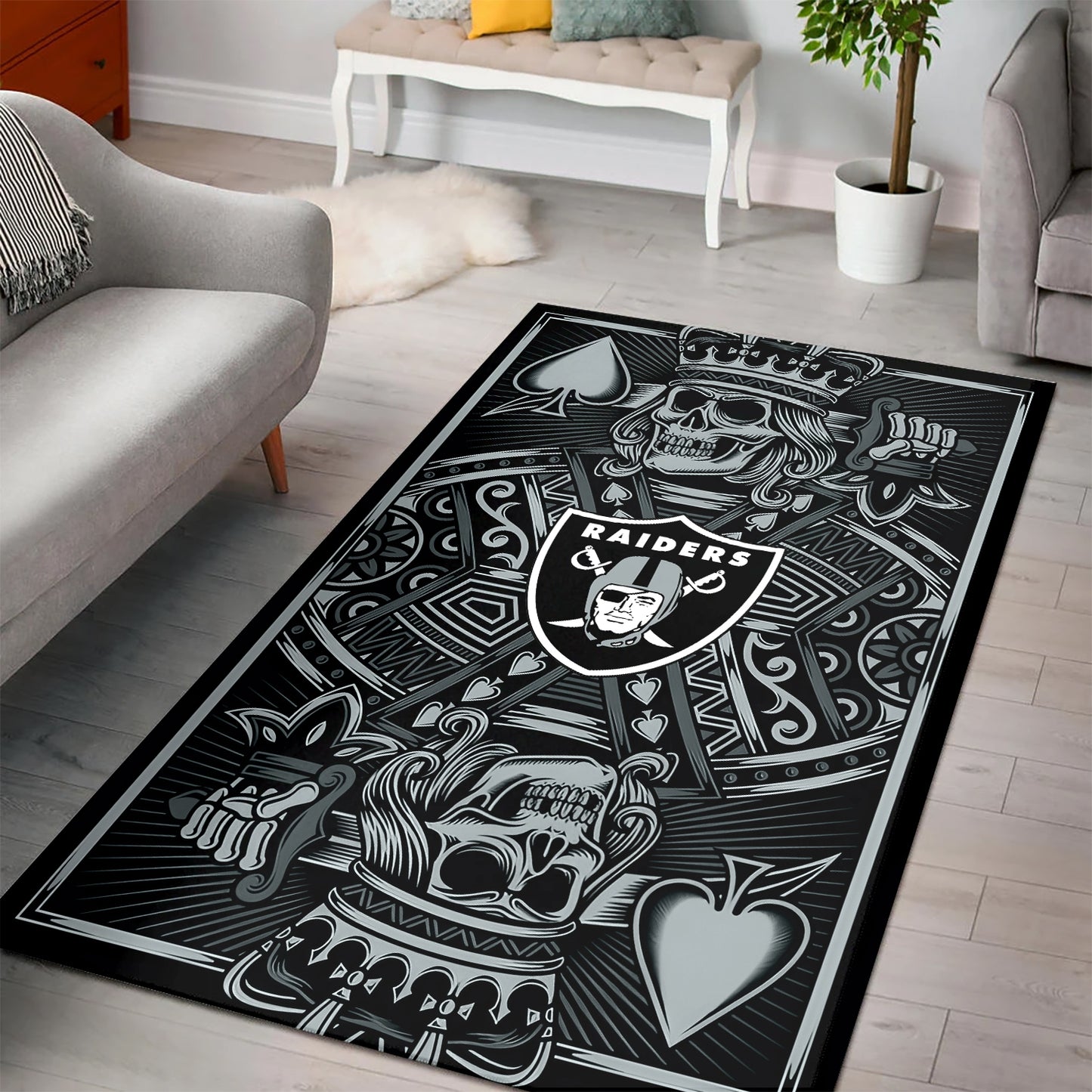 Las Vegas Raiders Rectangle Rug BGRERUG184